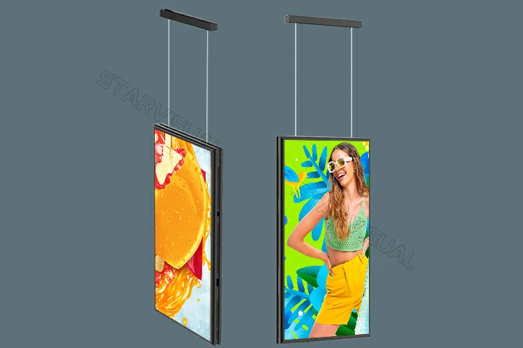 Window facing display 3000 & 700 nits High Brightness Hanging Double ...